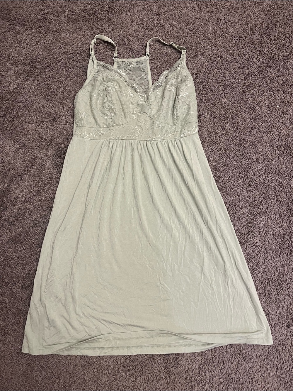 Kindred Bravely Lucille Maternity & Nursing Nightgown Lace Mint Green Medium